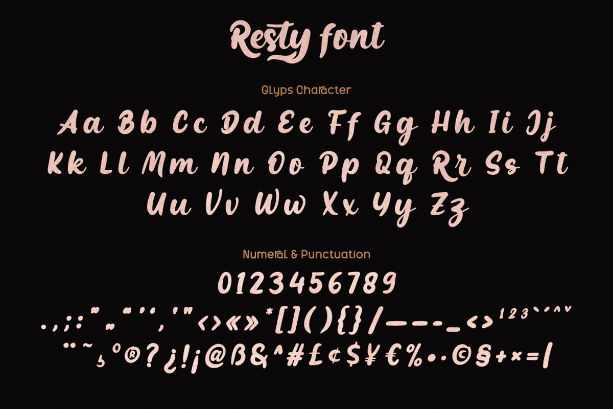 Resty Script, a Script Font by twinstd (Photo 11 of 11)