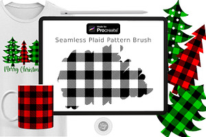 Plaid Procreate Brush Seamless