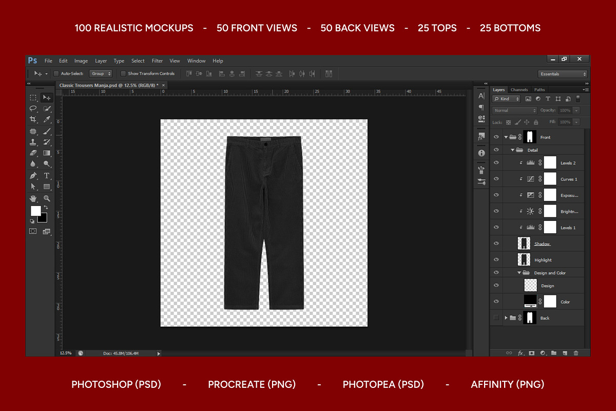 100 Realistic Clothing Mockup, a Merchandise Mockup by AtelierDuVow (Photo 3 of 16)