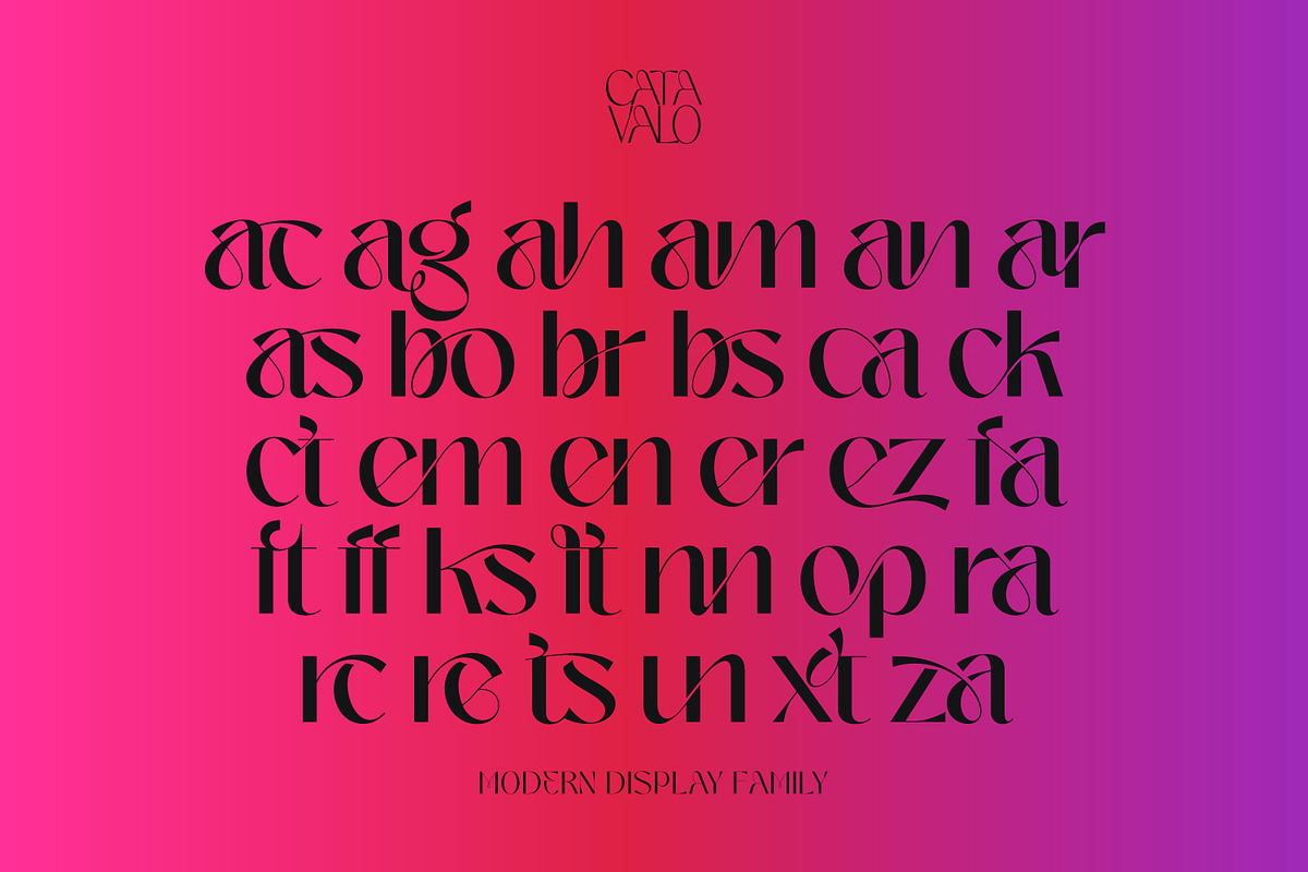 Catavalo - Modern display family, a Font by creativemedialab (Photo 18 of 23)