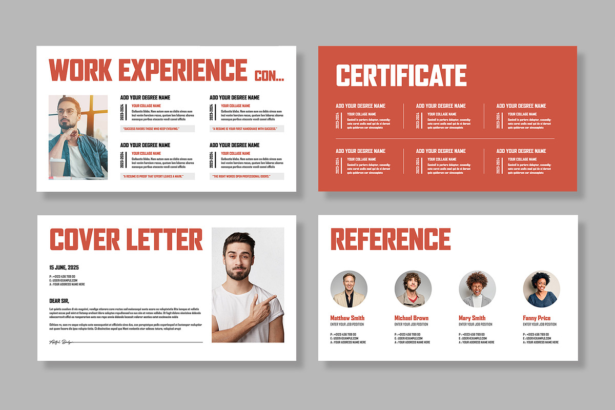 Modern Resume Presentation Template preview 4