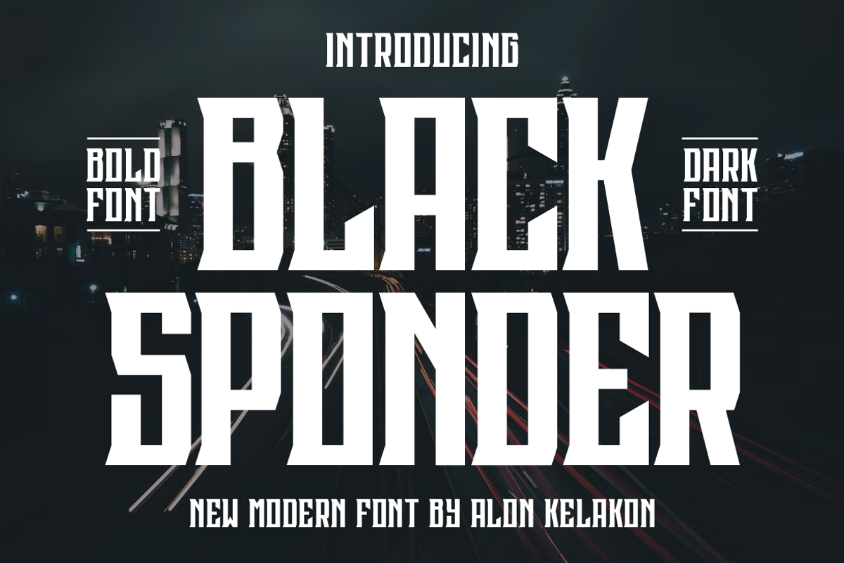 Black Sponder, a Serif Font by alon kelakon (Photo 1 of 6)