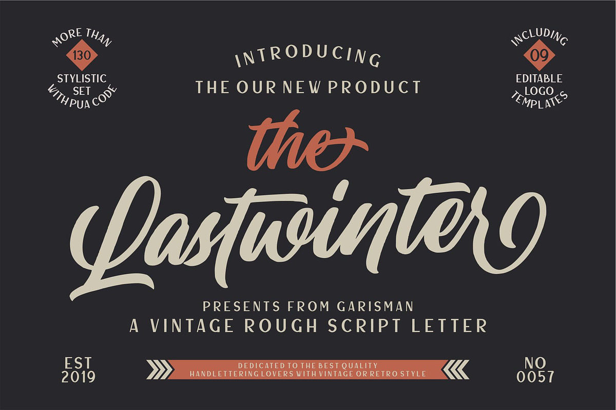 The Lastwinter - Vintage Script, a Script Font by Garisman Std (Photo 1 of 9)