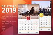 Wall Calendar 2019, a Stationery Template by AntartStock (Thumbnail 1 of 4)