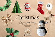 Christmas Origami Paper Elements, a Graphic by Youandigraphics (Thumbnail 1 of 10)