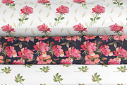 Watercolor flowers seamless patterns, a Pattern Graphic by AnnelyBlooms (Thumbnail 6 of 7)