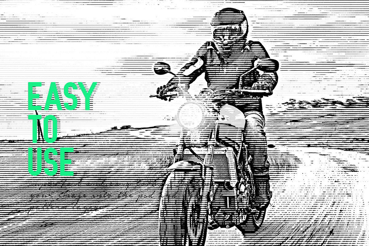 Horizontal Line Halftone Action, an Action Add-On by DuoFankaar (Photo 2 of 8)