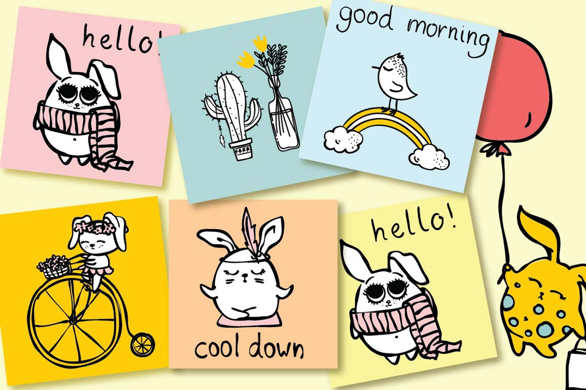 Cute Rabbits, an Animal Illustration by Virinaflora (Photo 4 of 5)