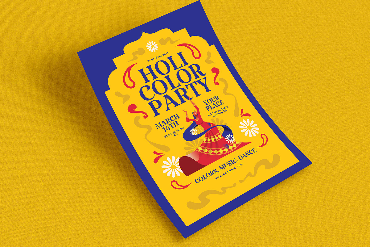 Holi Color Party Flyer, a Flyer Template by Guuver (Photo 3 of 3)