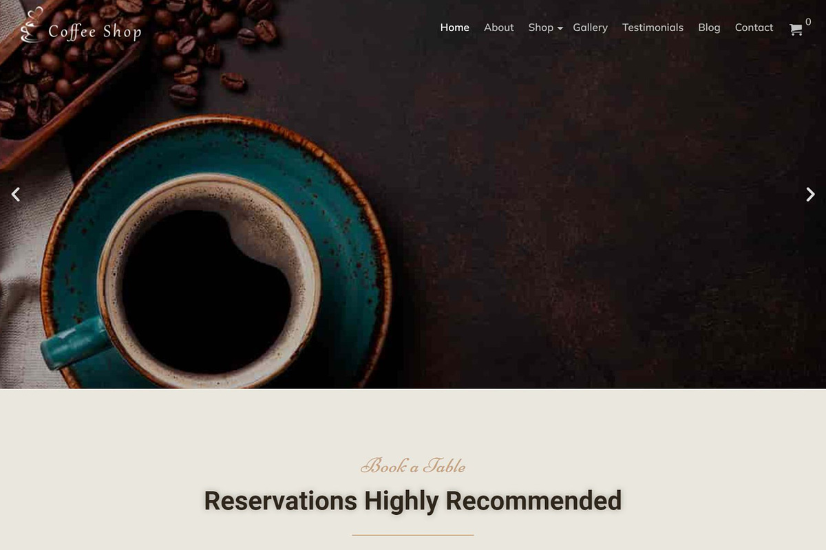 Coffee Shop WordPress Theme - CoffeeShop Pro