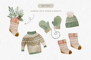 Cozy Winter Watercolor Graphics, an Illustration by Point and Poem (Thumbnail 4 of 6)