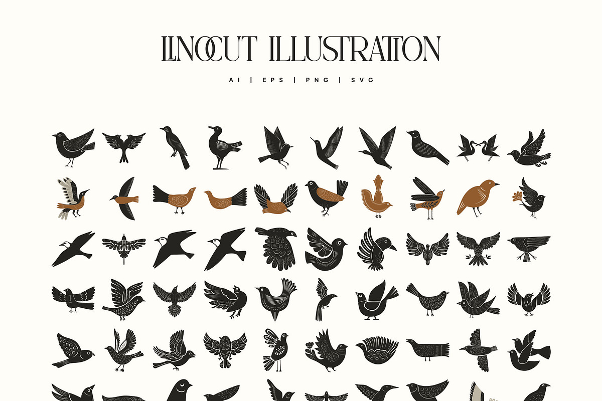 Linocut Garden | Poster Builder, an Object Graphic by KetteCreate (Photo 16 of 20)