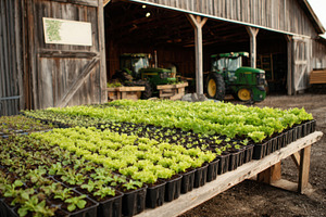 Lettuce growing in greenhouse, a Photo by Beautiful things