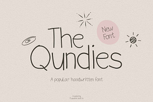 The Qundies – Handwritten Font, a Handwritten Font by Flawless And Co
