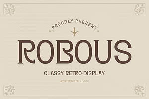 ROBOUS - Classy Retro Display Font