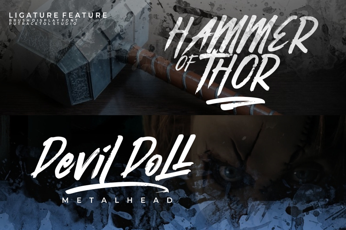 Busther - Handbrush Typeface preview 2