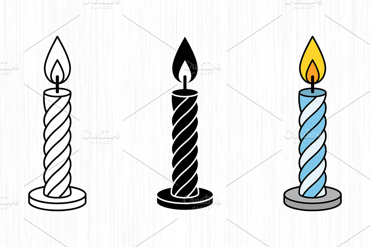 Twisted Candle Vector Trio Pack, an Object Graphic by Artonix (Photo 2 of 3)