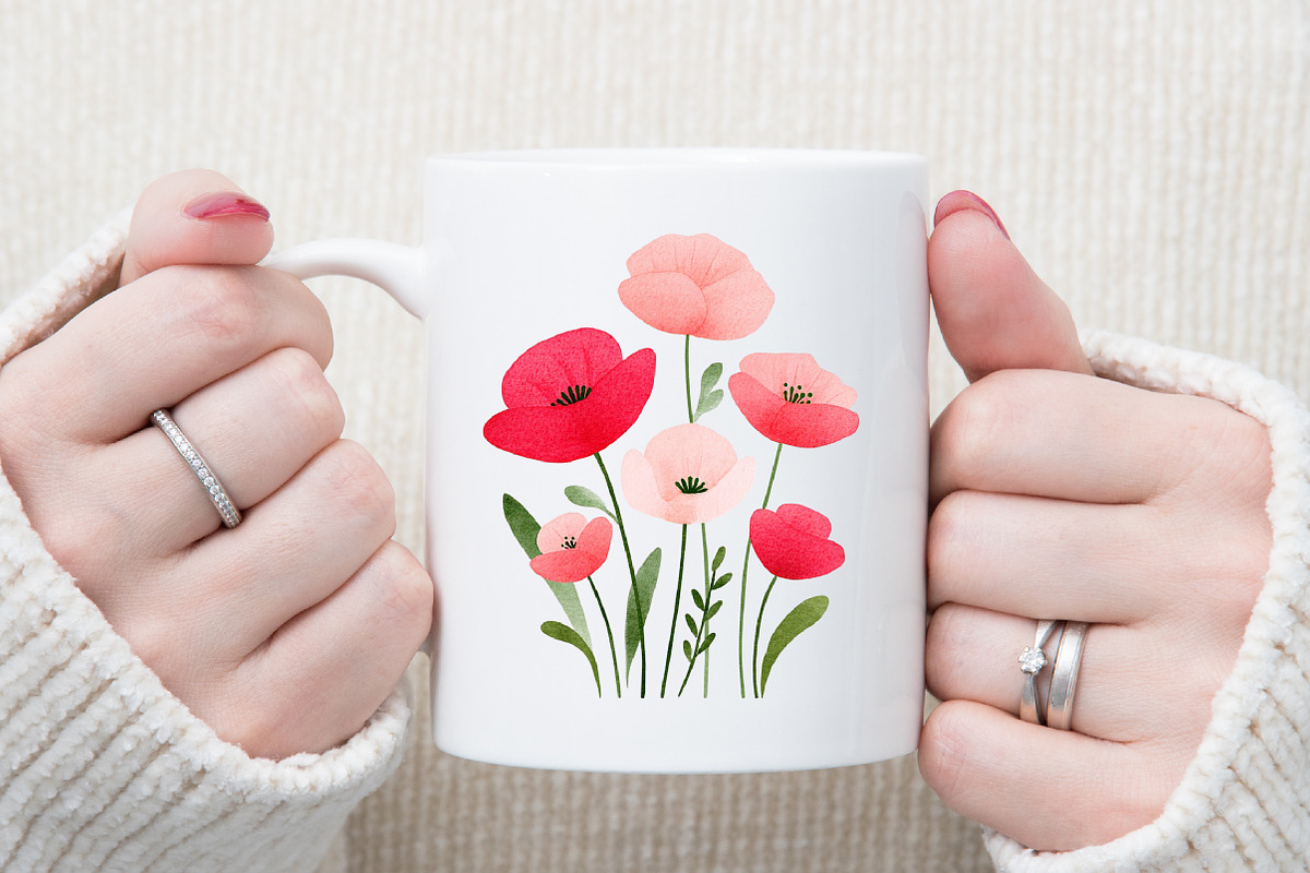 Watercolor Vintage Floral Clipart Se, an Illustration by Sublimation Artist (Photo 5 of 6)