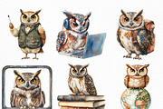 School Clipart School Owl Classroom, an Illustration by Craft Nest (Thumbnail 3 of 6)