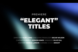 Titles Elegant Cinematic 2 Premiere