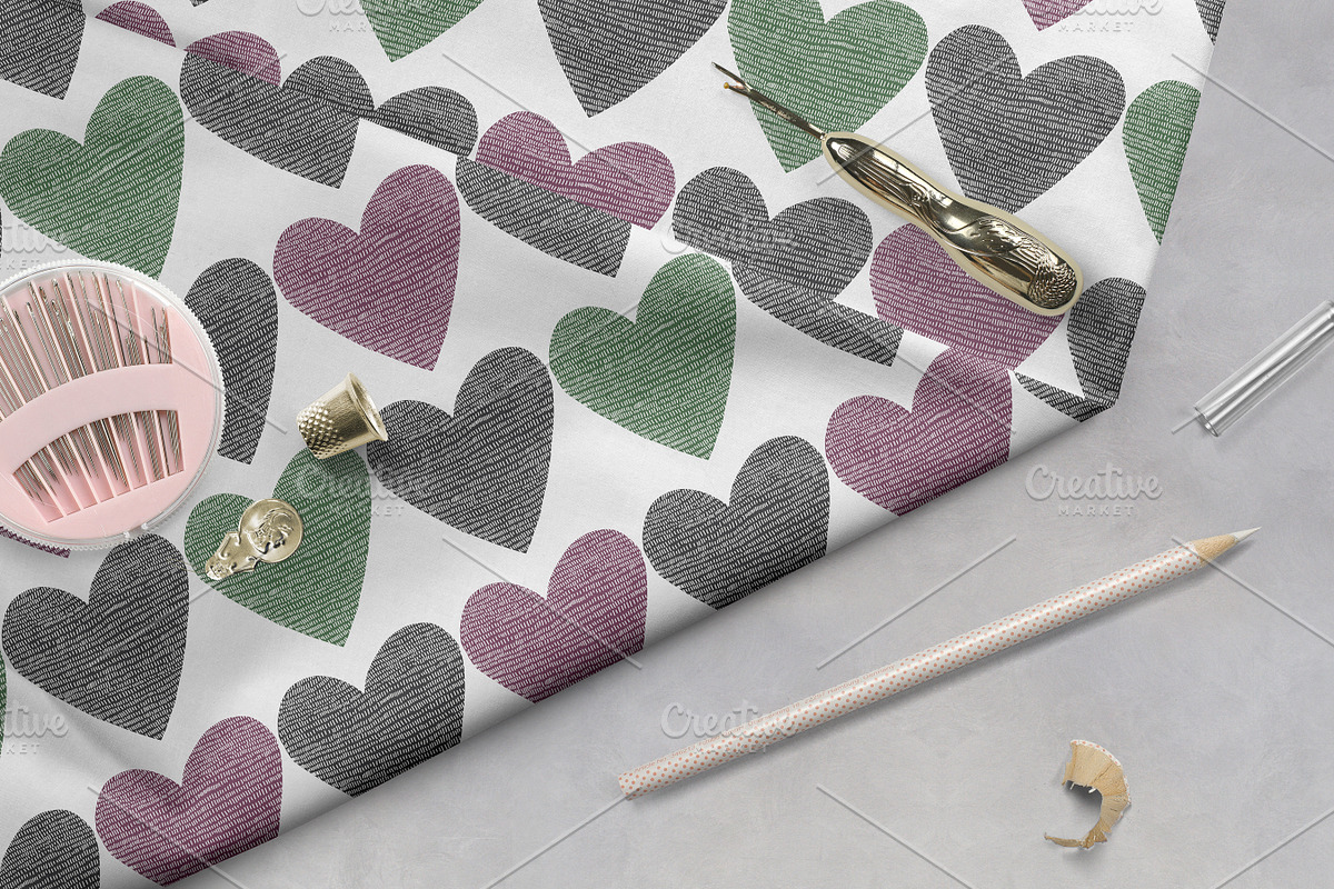 LOVE seamless patterns, a Graphic by Nastya Draws (Photo 3 of 6)