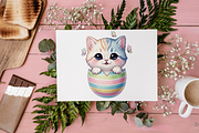 Easter Eggshell Cats PNG Clipart., an Animal Illustration by KennedyStudio (Thumbnail 5 of 5)