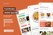 Recipe Rise -  Mobile App UI KIT, an App Template by SquidPixey (Thumbnail 1 of 3)