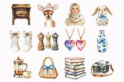 Watercolor Quiet Cottage Clipart, an Illustration by Design Market (Thumbnail 5 of 5)