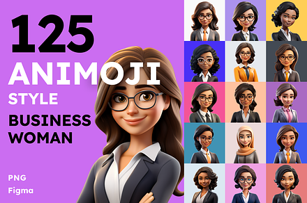 125 Animoji - Businesswoman, a Characters & Person 3D Model by Digital Blood