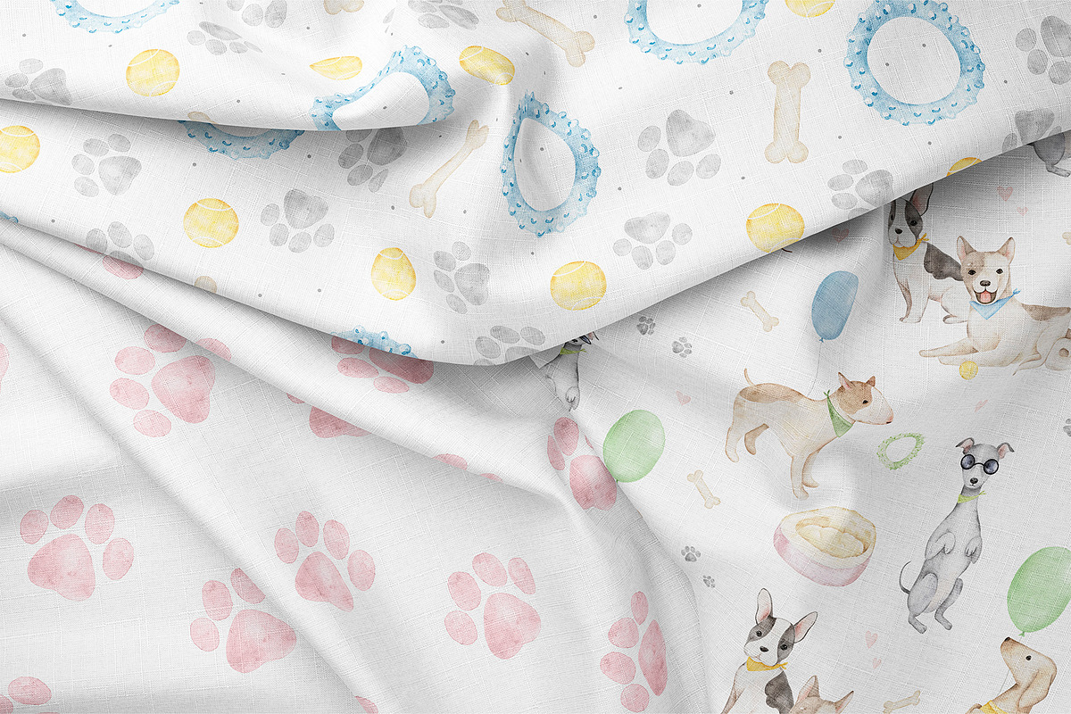 Paws and Puppies watercolor clipart, an Animal Illustration by Eves_Aquadreams (Photo 7 of 8)