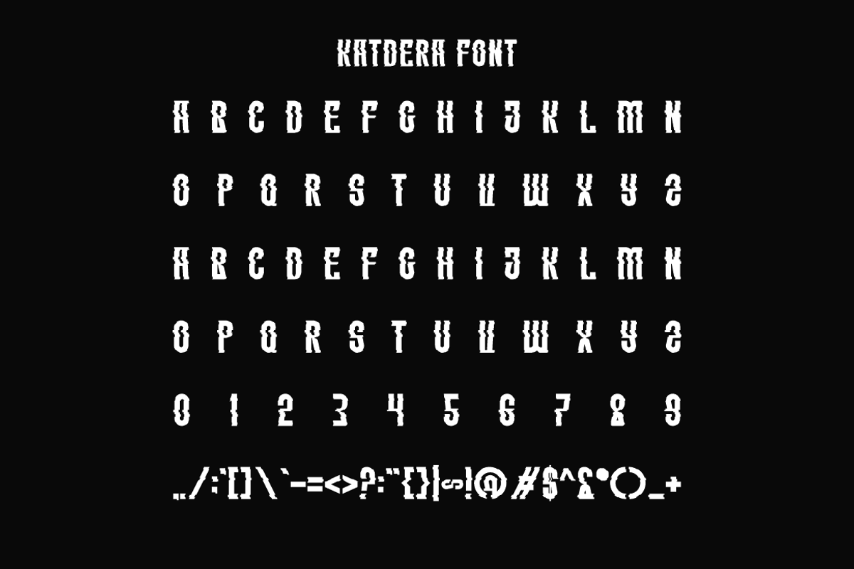 Katdera - Glitch Pixel Font, a Sans Serif Font by Iqsiart Studio (Photo 5 of 6)