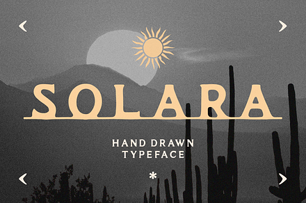 Solara - Hand Drawn Southwest Font, a Handwritten Font by Surplus Type Co