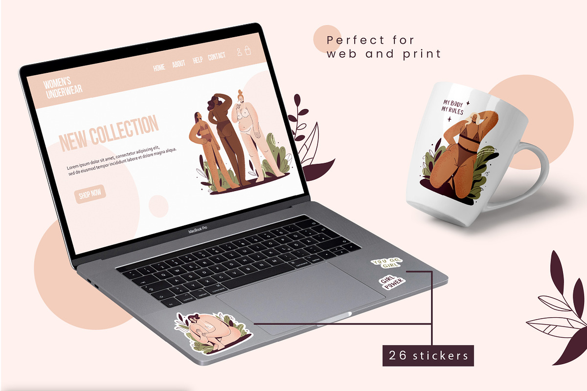 Body Positive Girls Illustrations, a Person Illustration by Frizenasya (Photo 5 of 10)