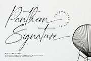 Pantheon Signature, a Script Font by din-studio.com (Thumbnail 1 of 10)