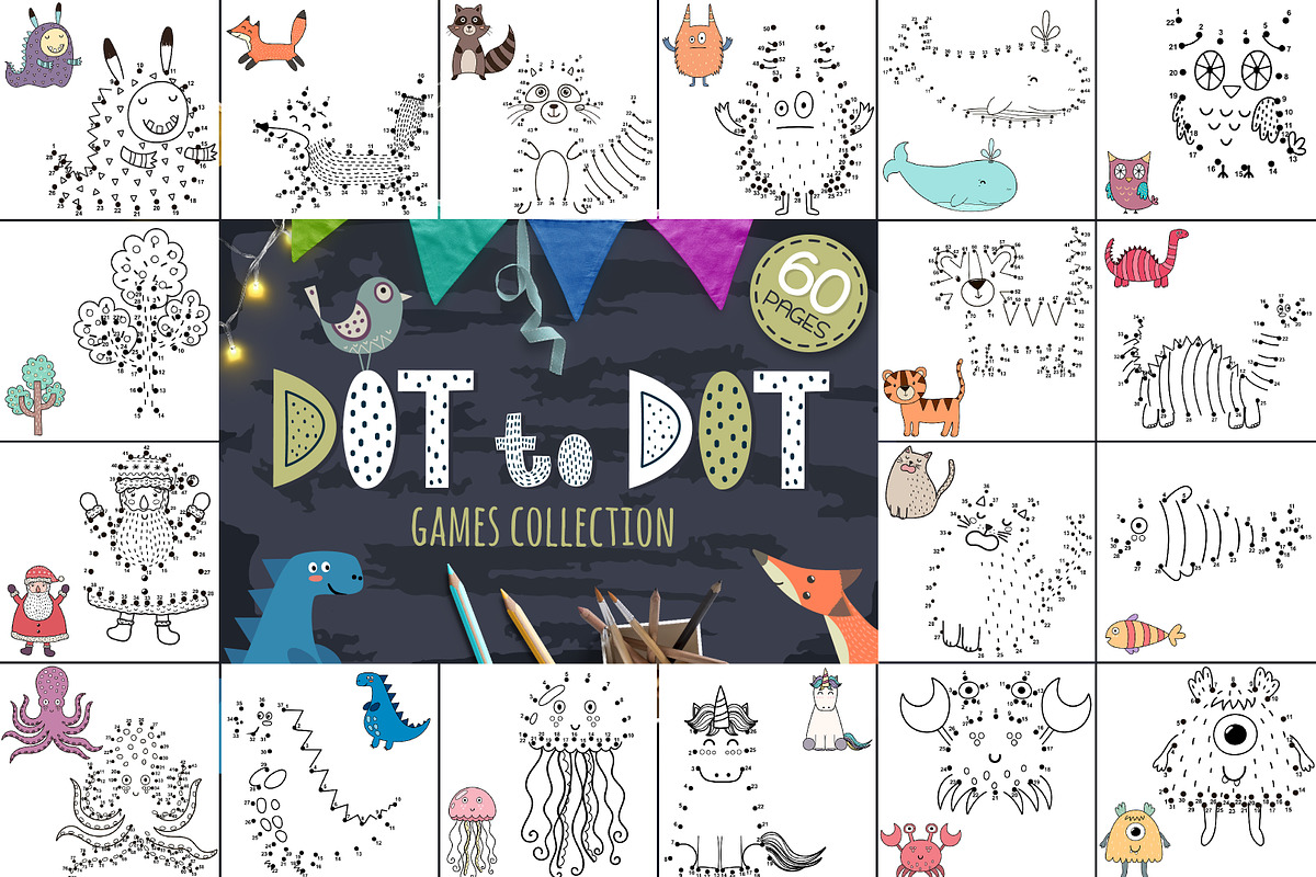 Dot to Dot Games Collection, an Animal Illustration by Gulnara Sabirova (Photo 1 of 7)