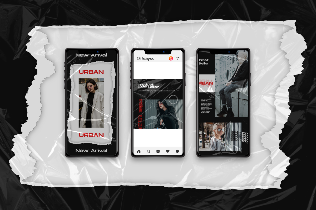 Urban Story & Feed Instagram Templat, a Social Media Template by Inkofert (Photo 2 of 11)