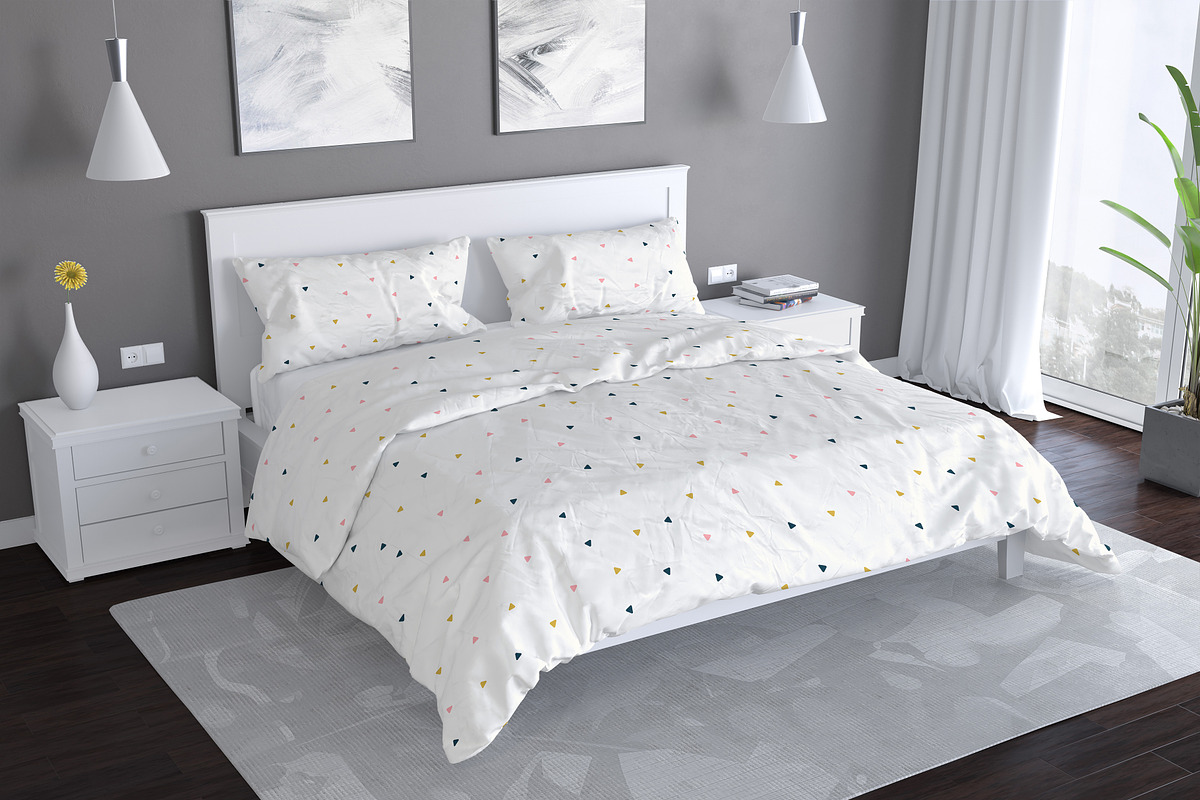 Bedroom and Bed Linen Mockup #1, an Apparel Mockup by Seven Lights (Photo 2 of 6)
