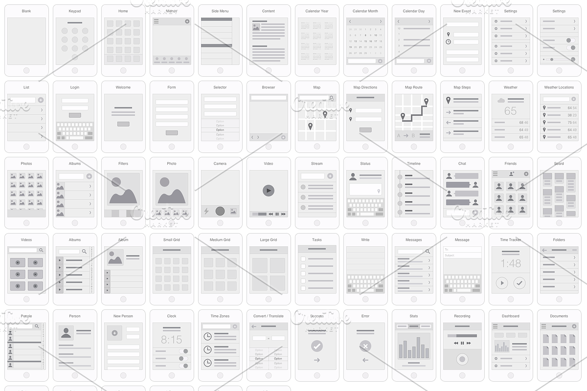 Mobile App Visual Flowchart OG, an iPhone Mockup by UX Kits (Photo 3 of 4)