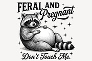 Feral and Pregnant Raccoon Maternity, a Work Illustration by Sublimation Artist (Thumbnail 1 of 9)