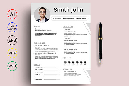 Resume, CV, A4 Resume