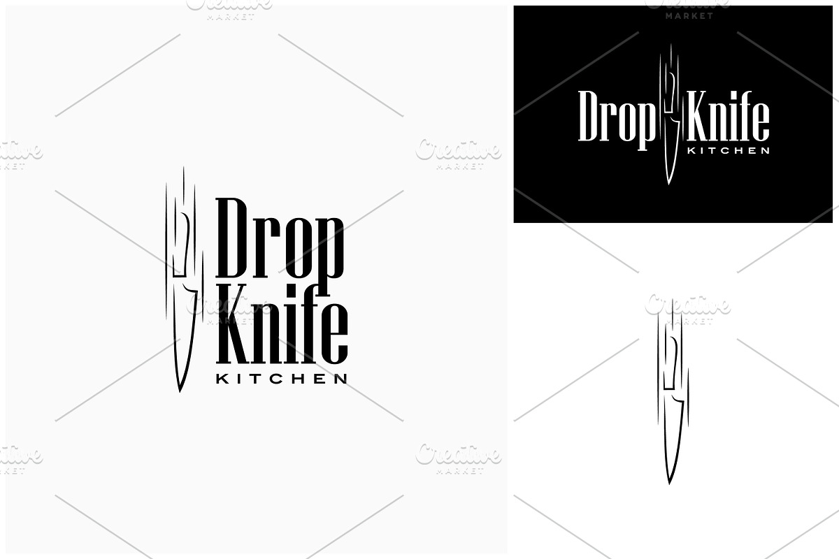 Chef Knife Kitchen Restaurant logo, a Branding & Logo Template by Enola99d