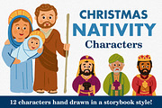 Christmas Nativity Characters Set, a Person Illustration by Scott Hodges (Thumbnail 1 of 4)
