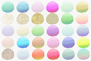 Watercolor Circles Paint Strokes, an Object Illustration by ClipartBrat Graphics (Thumbnail 2 of 5)