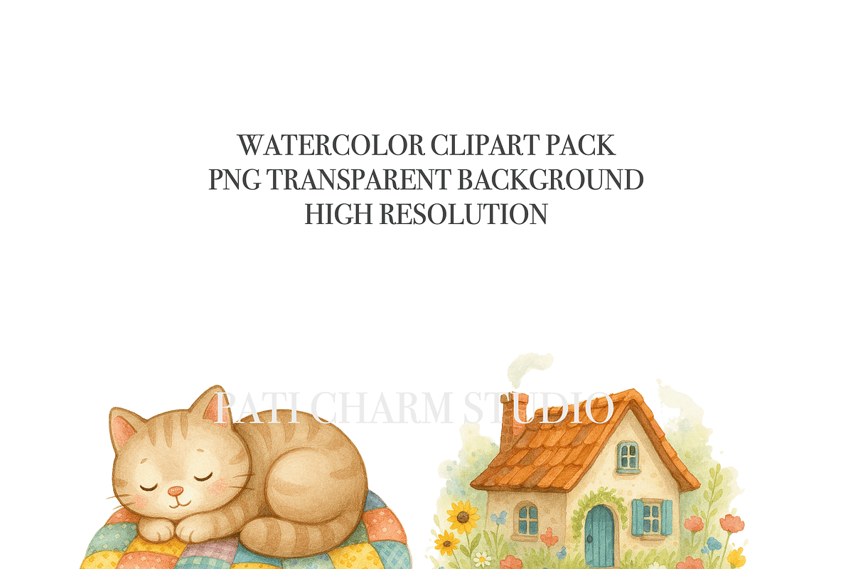 18 Cottagecore Clipart, a Decorative Illustration by Pati Charm Studio (Photo 5 of 8)