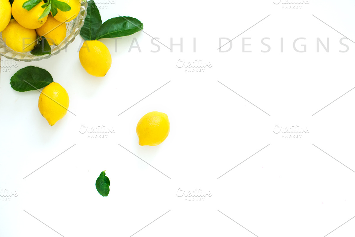 Yellow Lemons Styled Stock Photo, an iPhone Mockup by Ledia Tashi Designs