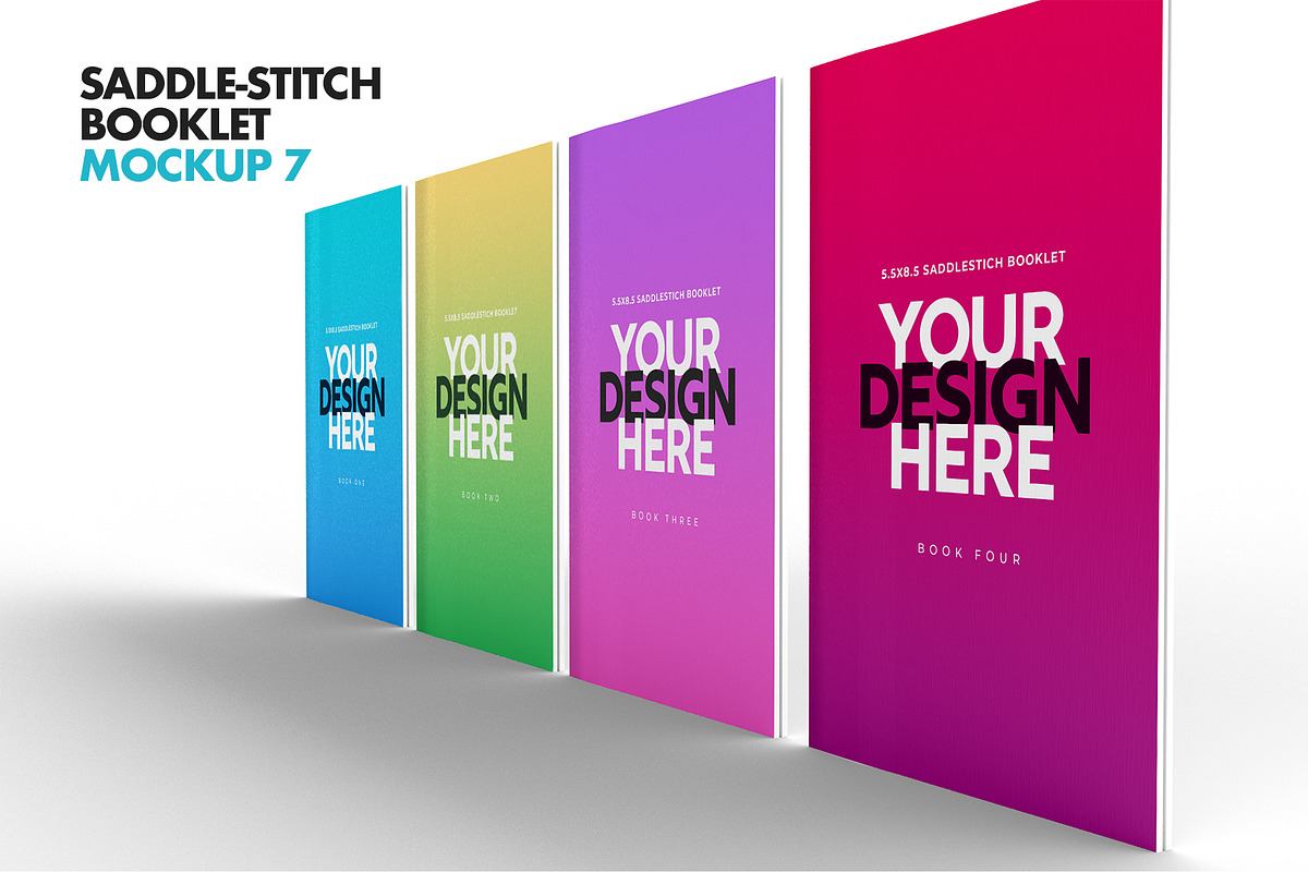 Saddle-Stitch Booklet Mockup Set, a Print Template by IFBdesign (Photo 10 of 15)