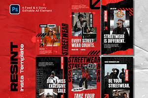 Resint Hypebeast Instagram Template