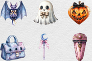 Coquette Sparkly Halloween Clipart, an Illustration by Black Bird Studio (Thumbnail 4 of 6)