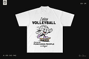 Volleyball T-Shirt Design Bundle, a Sport Illustration by shaondesigns (Thumbnail 2 of 6)