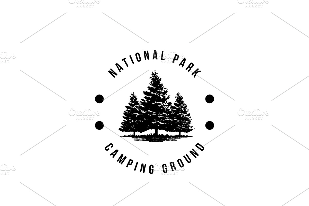 National Park Camp Ground Logo, a Branding & Logo Template by AlvinStd